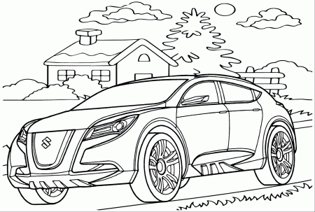 Suzuki Kizashi Coloring Page - Free ...