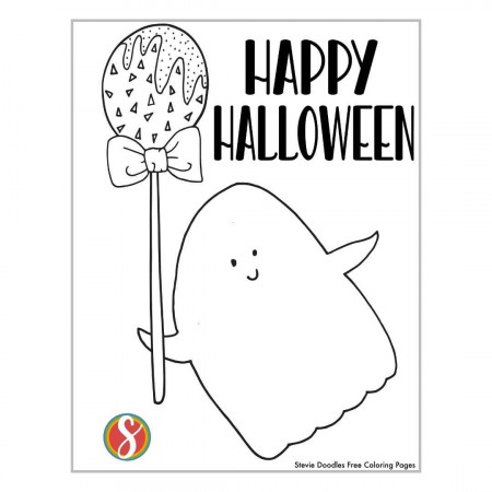 Free Ghost Coloring Pages — Stevie Doodles