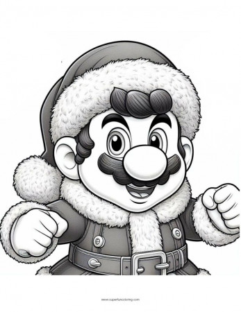 Super Mario Christmas Coloring - Super Fun Coloring