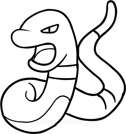 Drawing Ekans of the Pokemon coloring page