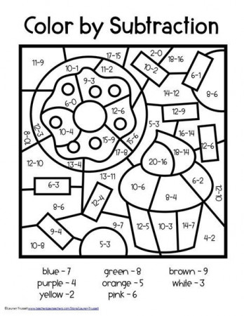 2nd Grade Math Color By Number | 2nd ...