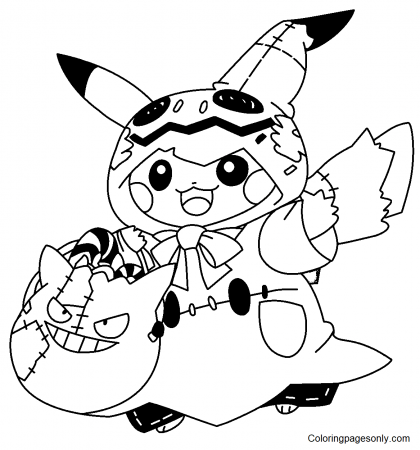 Pokemon Halloween Coloring Pages ...