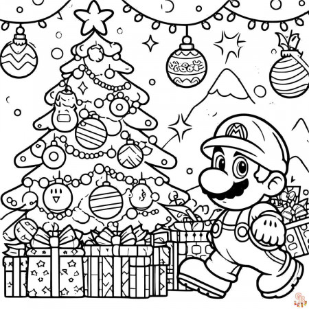 Free Mario Coloring Pages Printable For Kids and Adults