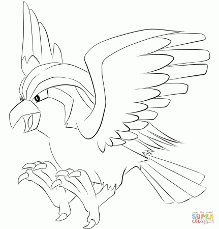 Pidgeot coloring page | Free Printable Coloring Pages
