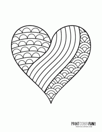 100+ heart coloring pages: A huge collection of free Valentine's Day  printables - Print Color Fun!