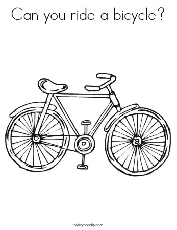 Can you ride a bicycle Coloring Page - Twisty Noodle