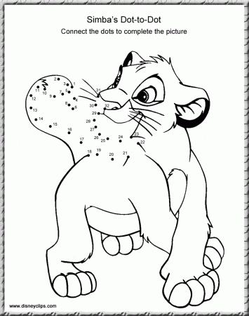 Printable Disney Dot-to-Dot Coloring Pages (2) | Disneyclips.com