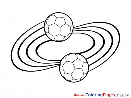 Football Balls printable Coloring Pages Soccer