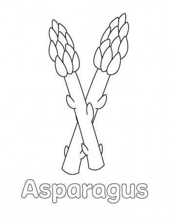 Asparagus Coloring Page - Little Bee Family