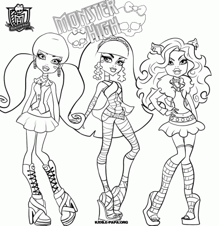 Monster High coloring pages to print - Monster High Kids Coloring Pages