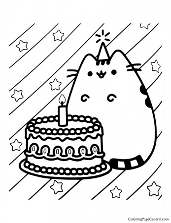 Pusheen Coloring Page 01 | Coloring Page Central