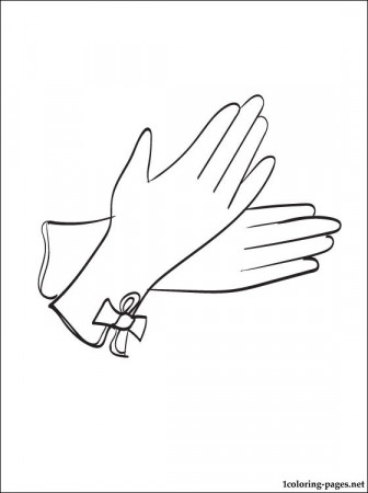 Gloves coloring page to print | Coloring pages