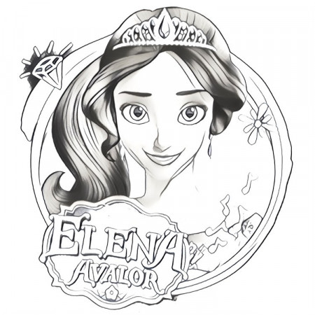 Coloring Pages Elena of Avalor - Morning Kids