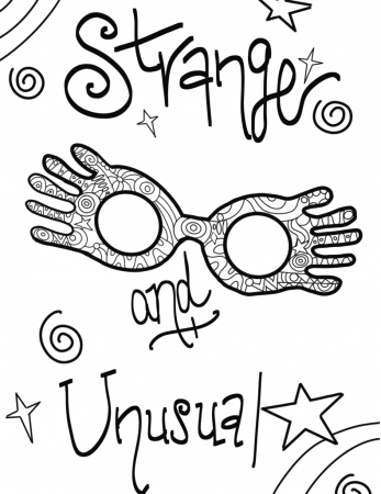Luna Lovegood Coloring Pages – Polka Dot Pixie Co.