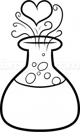 Love Potion Bottle Drawing Sketch Coloring Page | Bottle drawing, Drawings,  Cool drawings