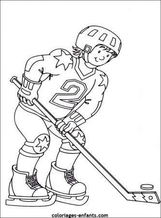 kids hockey coloring pages - Clip Art Library