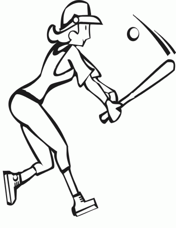 Softball Coloring Pages - Best Coloring Pages For Kids