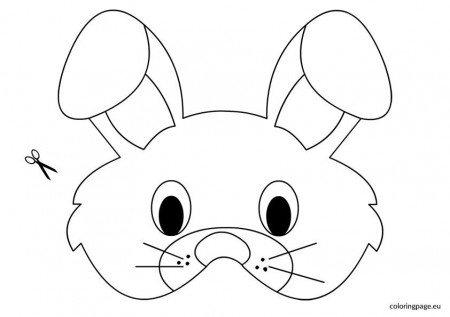 Rabbit mask template | Coloring Page | Mask template, Bunny mask, Printable  easter activities