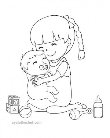 Free coloring pages about family that you can print out for your kids |  Family coloring pages, Cute coloring pages, Baby coloring pages
