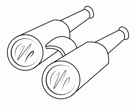 Printable Binoculars Coloring Page