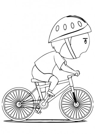 Coloring Pages | Kids Riding Bicycle Coloring Page