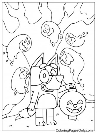 Bluey Halloween coloring pages ...