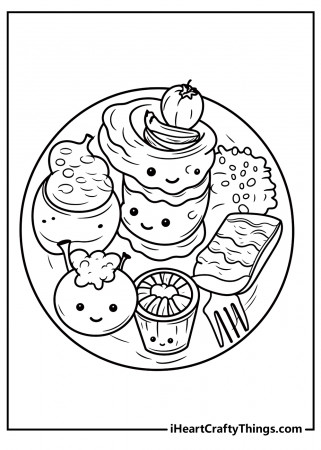 Cute Food Coloring Pages (100% Free ...