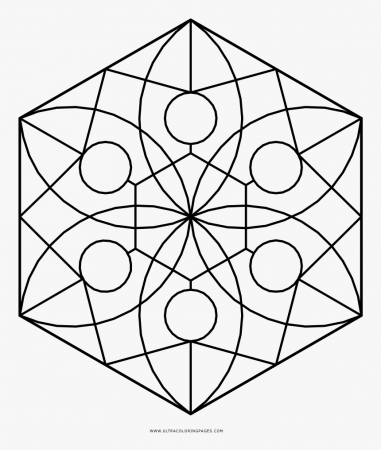 Hexagon Pattern Coloring Page, HD Png Download - kindpng
