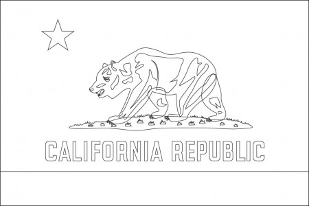 California State Flag Coloring Page