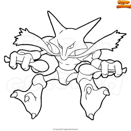 Coloring page Pokemon Alakazam - Supercolored.com