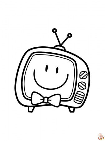 TV Coloring Pages Free Printable and Easy Coloring