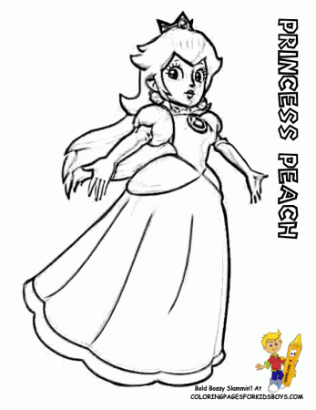 Super Mario Princess Peach Coloring Pages free image download