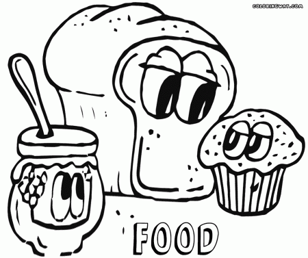 Food with faces coloring pages | Coloring pages to download and print