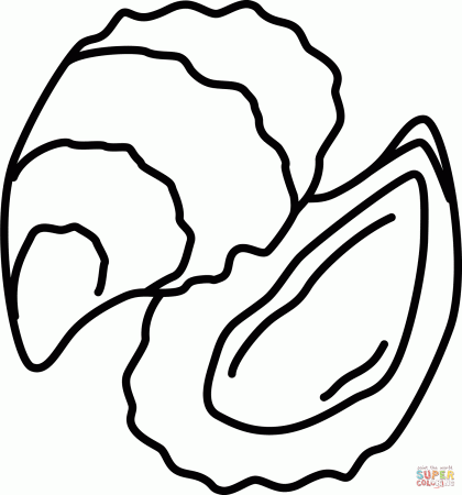Oyster coloring page | Free Printable Coloring Pages