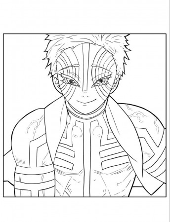 Coloring Pages Akaza Demon Print Free