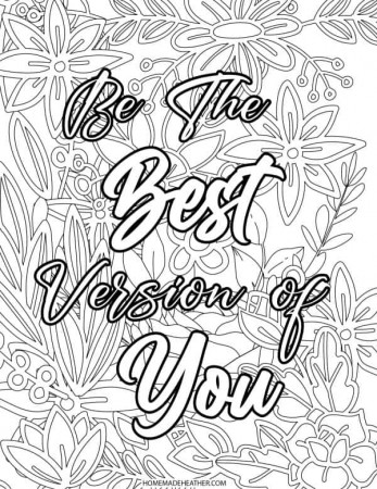 Free Motivational Quotes Coloring Pages » Homemade Heather