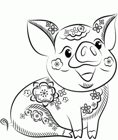 2019 Earth Pig coloring page | Free Printable Coloring Pages