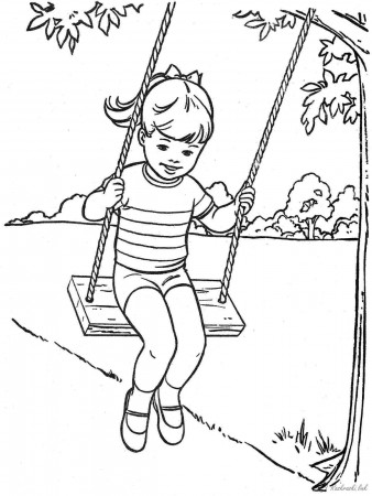 swing Free Coloring pages online print.