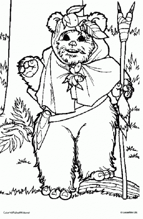 Ewok Coloring Page