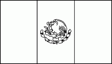 Mexican Flag Coloring Page