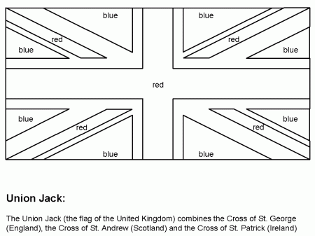 England Flag Coloring Page