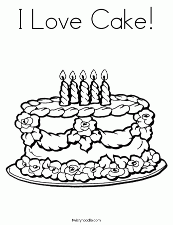Cake Coloring Pages - Twisty Noodle