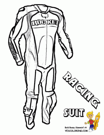 ATV colouring pages of freestyle racing suit | Atv, Coloring ...