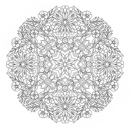 New Coloring Page: Printable Coloring Page Honey Suckle Mandala By ...
