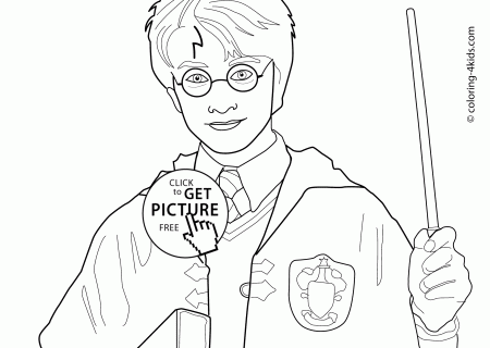 Harry Potter coloring pages for kids, printable free coloring books