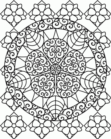 Download And Print Flower Butterfly Mandala Coloring Pages Kids ...