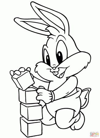 Baby Looney Tunes Bugs Bunny coloring page | Free Printable ...