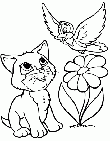 Pictures Of Kittens And Puppies To Color - Coloring Pages for Kids ...