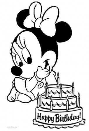 Minnie Mouse Coloring Pages Happy Birthday - High Quality Coloring ...