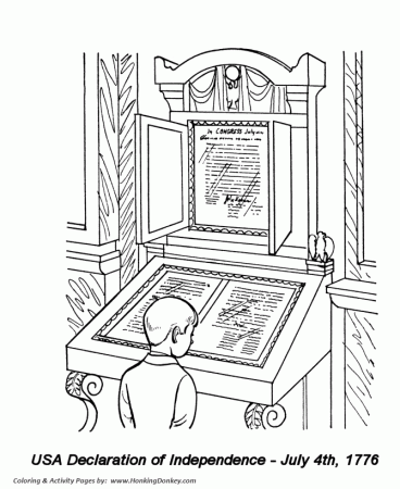 July 4th Coloring Pages - Declaration of Independence Coloring ...